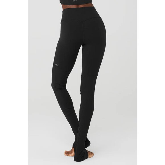 ALO YOGA Women's Airbrush High-Waist Highlight Goddess Legging Size M In Black - Picture 2 of 8